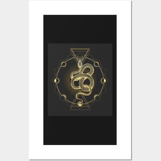 Esoteric Symbol of Snake Sacred Geometry Posters and Art